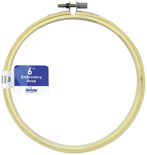 6 Pack - Janlynn Wood Embroidery Hoop 6"-Natural - 997-2008 - 049489013071