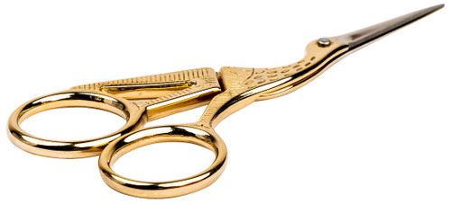 Singer Forged Stork Embroidery Scissors 4.5"-Gold - 00424 Singer Forged Stork Embroidery Scissors 4.5"-Gold - 00424