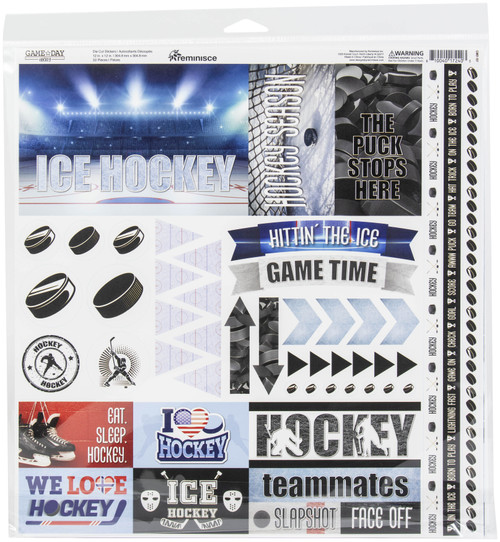 Reminisce Collection Kit 12"X12"-Game Day Hockey GMD-207