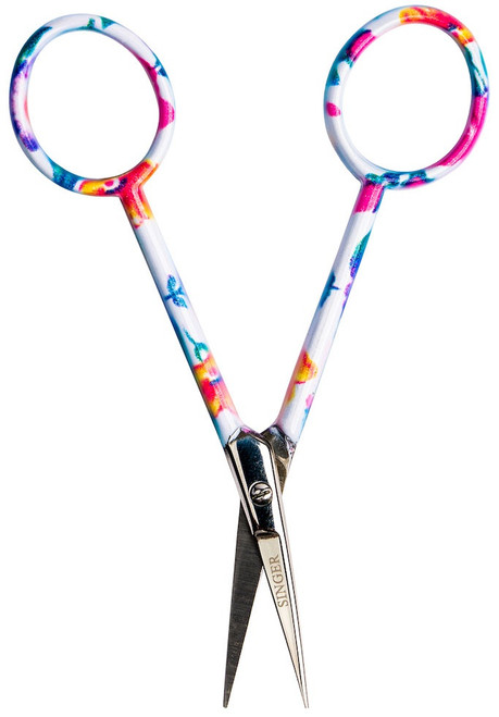 Singer Curved Embroidery Scissors 4"-Floral - 00401 Singer Curved Embroidery Scissors 4"-Floral - 00401