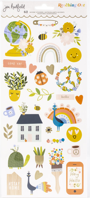 Jen Hadfield Reaching Out Cardstock Stickers 6"X12" 62/Pkg-Icons - JH005566 - 718813473125