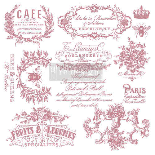 Prima Marketing Re-Design Decor Clear Cling Stamps 12"X12"-I See Paris 650124