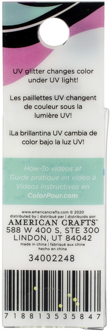 3 Pack American Crafts Color Pour Mix-Ins 4/Pkg-Uv Glitter 34002248