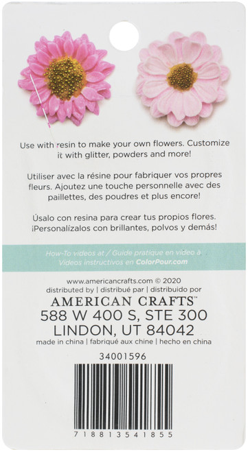 3 Pack American Crafts Color Pour Resin Mold 2/Pkg-Flowers 34001596