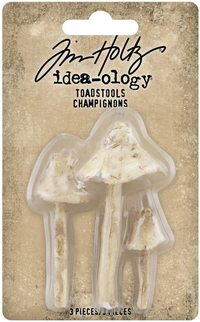 2 Pack Idea-Ology Resin Toadstools 3/Pkg-1.25" To 2.5" TH94082 - 040861940824