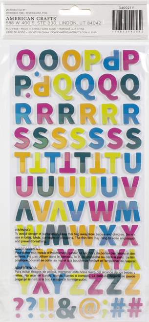 Amy Tan Brave & Bold Thickers Stickers 164/Pkg-Stories Alphabet/Foam AT002111