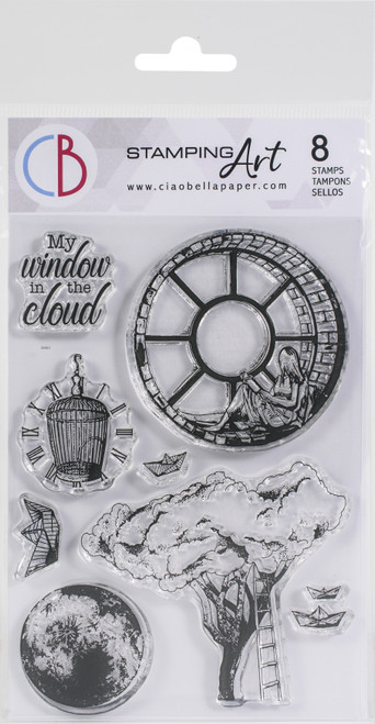 Ciao Bella Stamping Art Clear Stamps 4"X6"-Windows In The Cloud PS6035 - 8052789435179