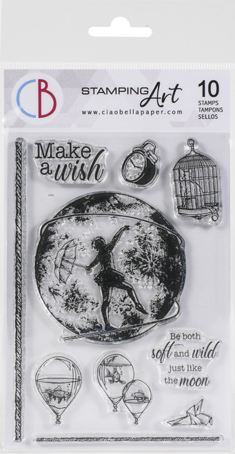 Ciao Bella Stamping Art Clear Stamps 4"X6"-Make A Wish PS6036 - 8052789435186