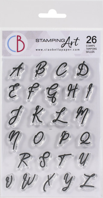 Ciao Bella Stamping Art Clear Stamps 4"X6"-Muse Uppercase Alphabet PS6009 - 8052789434912