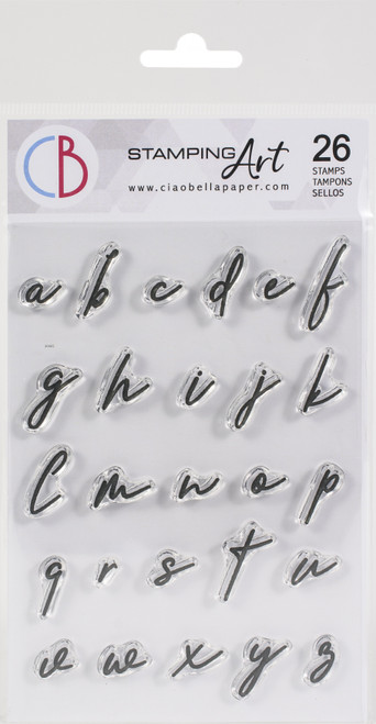 Ciao Bella Stamping Art Clear Stamps 4"X6"-Muse Lowercase Alphabet PS6010 - 8052789434929