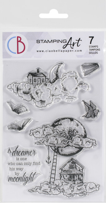 Ciao Bella Stamping Art Clear Stamps 4"X6"-Moonlight PS6039 - 8052789435216