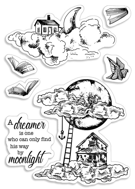 Ciao Bella Stamping Art Clear Stamps 4"X6"-Moonlight PS6039