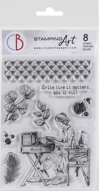 Ciao Bella Stamping Art Clear Stamps 4"X6"-Write Like It Matters PS6019 - 8052789435018