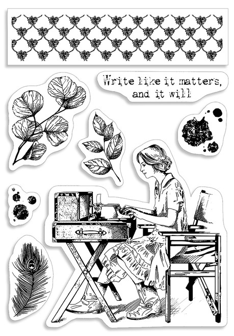 Ciao Bella Stamping Art Clear Stamps 4"X6"-Write Like It Matters PS6019
