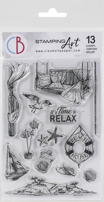Ciao Bella Stamping Art Clear Stamps 4"X6"-It's Time To Relax PS6024 - 8052789435063