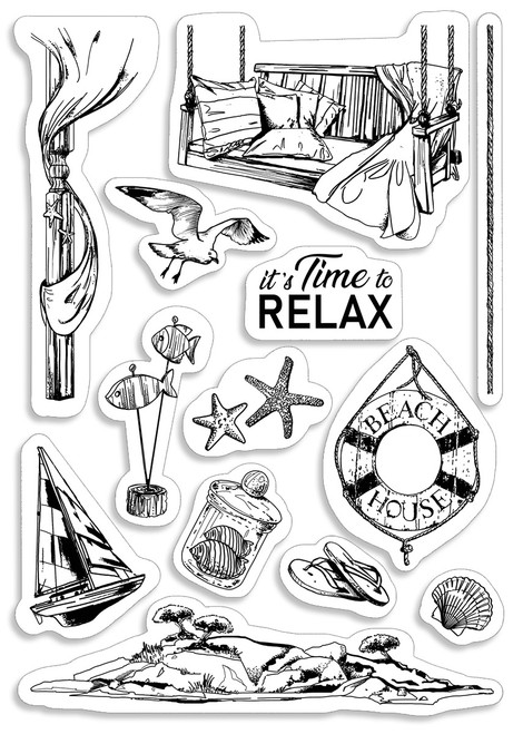 Ciao Bella Stamping Art Clear Stamps 4"X6"-It's Time To Relax PS6024