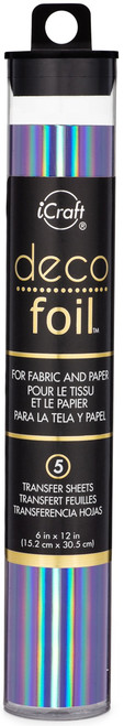 3 Pack - iCraft Deco Foil Specialty Transfer Sheets 6"X12" 5/Pkg-Prince Periwinkle - DFS6X12-54145 - 000943541455 3 Pack - iCraft Deco Foil Specialty Transfer Sheets 6"X12" 5/Pkg-Prince Periwinkle - DFS6X12-54145 - 000943541455