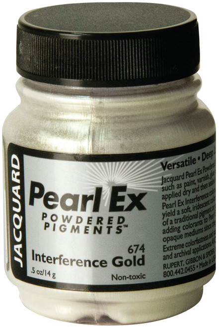 Jacquard Pearl Ex Powdered Pigment .5oz-Interference Gold - JPX-1674 - 743772167402