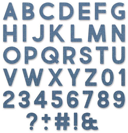 Sizzix Thinlits Dies By Tim Holtz 80/Pkg-Alphanumeric Bold - 665205 - 630454269960
