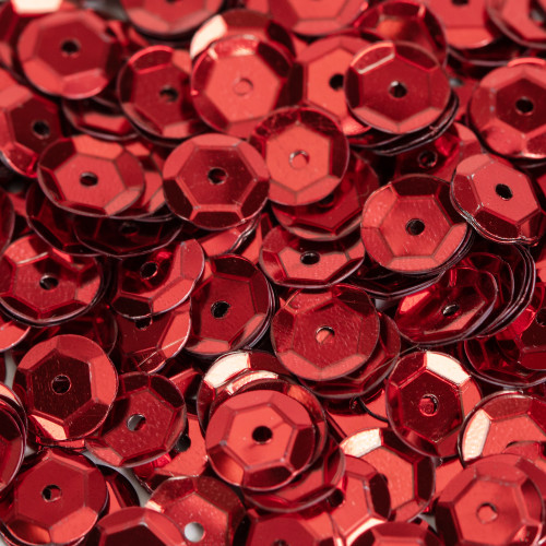 CousinDIY Cupped Sequins-Red, 8mm 200/Pkg - A50026LM-869 CousinDIY Cupped Sequins-Red, 8mm 200/Pkg - A50026LM-869