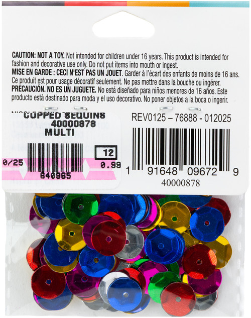 CousinDIY Cupped Sequins-Multi, 10mm 120/Pkg - 5A002F5Z-878