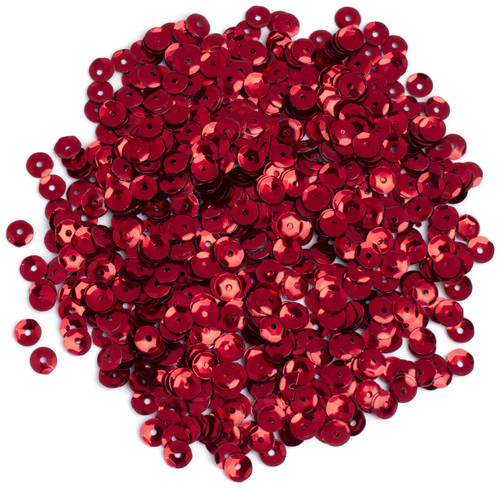 CousinDIY Cupped Sequins-Red, 5mm 800/Pkg A50026LM-866 - 191648096606