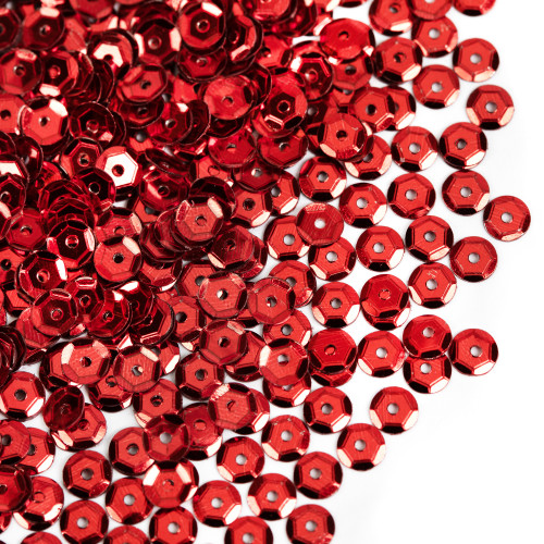 CousinDIY Cupped Sequins-Red, 5mm 800/Pkg - A50026LM-866 CousinDIY Cupped Sequins-Red, 5mm 800/Pkg - A50026LM-866