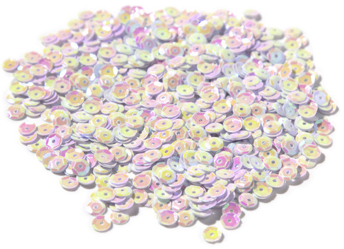 CousinDIY Cupped Sequins-White Iridescent, 5mm 800/Pkg A50026NM-865