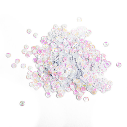 CousinDIY Cupped Sequins-White Iridescent, 5mm 800/Pkg - A50026NM-865