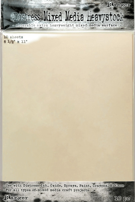 Tim Holtz Distress Mixed Media Heavystock 10/Pkg-8.5"X11" - TDA75172