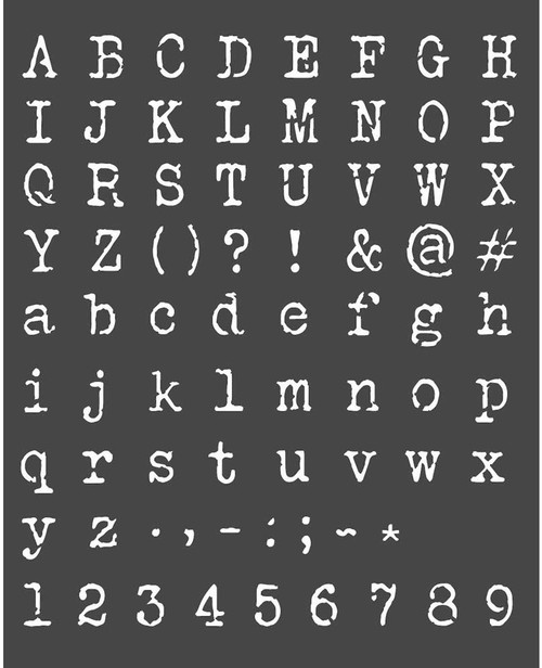 Stamperia Stencil 7.87"X9.84"-Alphabet & Numbers, Calligraphy KSTD061