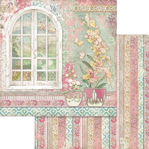 Stamperia Double-Sided Paper Pad 12"X12" 10/Pkg-Orchids & Cats, 10 Designs/1 Each - SBBL81 Stamperia Double-Sided Paper Pad 12"X12" 10/Pkg-Orchids & Cats, 10 Designs/1 Each - SBBL81