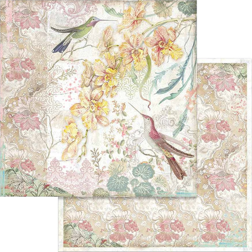 Stamperia Double-Sided Paper Pad 12"X12" 10/Pkg-Orchids & Cats, 10 Designs/1 Each - SBBL81 Stamperia Double-Sided Paper Pad 12"X12" 10/Pkg-Orchids & Cats, 10 Designs/1 Each - SBBL81