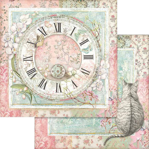 Stamperia Double-Sided Paper Pad 12"X12" 10/Pkg-Orchids & Cats, 10 Designs/1 Each - SBBL81 Stamperia Double-Sided Paper Pad 12"X12" 10/Pkg-Orchids & Cats, 10 Designs/1 Each - SBBL81