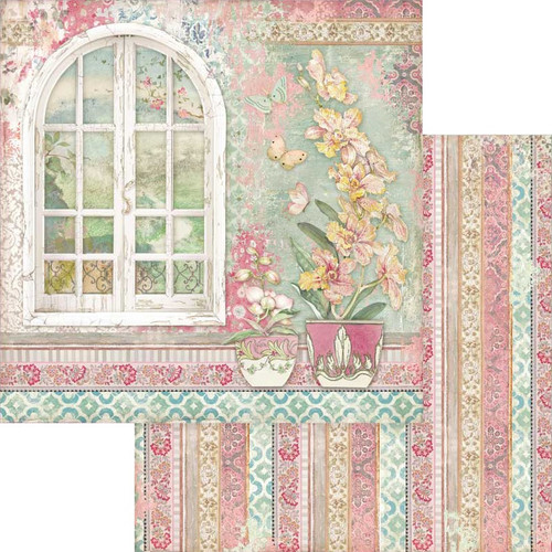 Stamperia Double-Sided Paper Pad 8"X8" 10/Pkg-Orchids & Cats, 10 Designs/1 Each - SBBS26 Stamperia Double-Sided Paper Pad 8"X8" 10/Pkg-Orchids & Cats, 10 Designs/1 Each - SBBS26