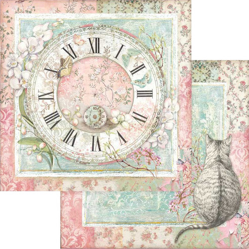 Stamperia Double-Sided Paper Pad 8"X8" 10/Pkg-Orchids & Cats, 10 Designs/1 Each - SBBS26