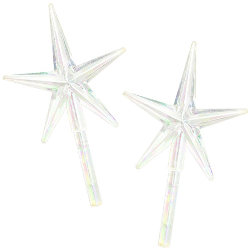 CousinDIY Ceramic Christmas Tree Stars 3.875"X2.625" 2/Pkg-Iridescent 40000459 - 191648093865