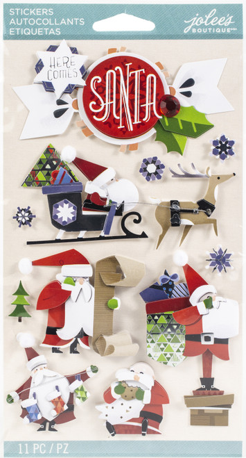 Jolee's Boutique Themed Embellishment-Santa - 50-10119 - 015586873528