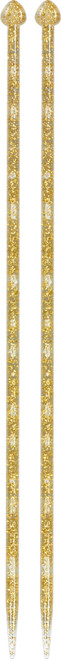 6 Pack Boye Single Point Glitter Knitting Needles 10"-Size 8/5mm 5030008