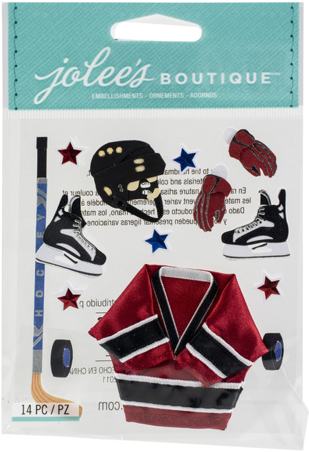 Jolee's Boutique Dimensional Stickers-Ice Hockey SPJB-065 - 015586573176