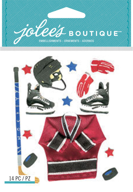 Jolee's Boutique Dimensional Stickers-Ice Hockey SPJB-065