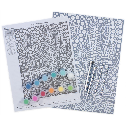 Paint Works Lots Of Dots Paint By Number Kit 9"X12"-Cactus Dots 91778