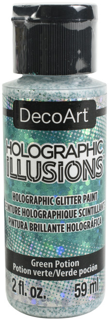 DecoArt Holographic Illusions Paint 2oz-Green Potion DHG2OZ-06 - 766218122599