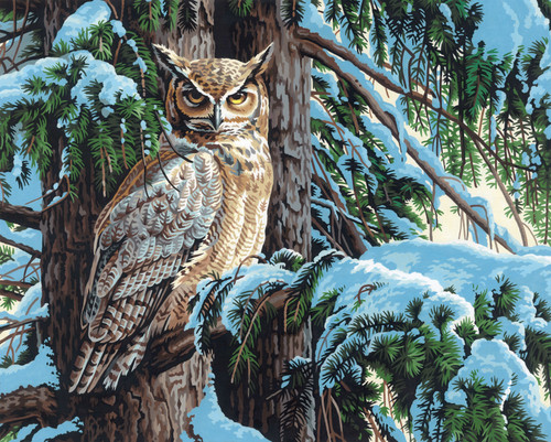 Paint Works Paint By Number Kit 20"X16"-Great Horned Owl 91772 - 088677917722