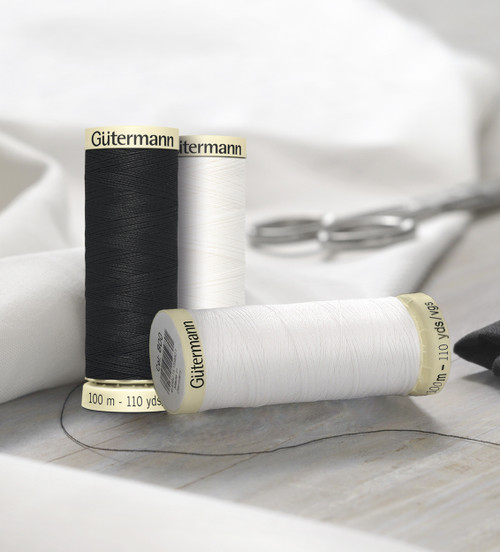 Gutermann Sew-All Polyester Thread Set - 7 Spools-Black & White - 713311-1 Gutermann Sew-All Polyester Thread Set - 7 Spools-Black & White - 713311-1