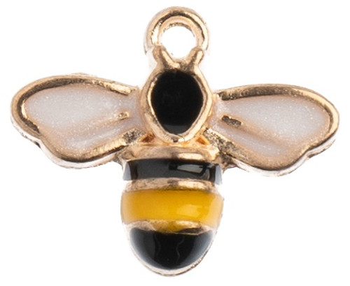 John Bead Sweet & Petite Charms-Bumble Bee Yellow/Black, 12x15mm 8/Pkg 32640464-62