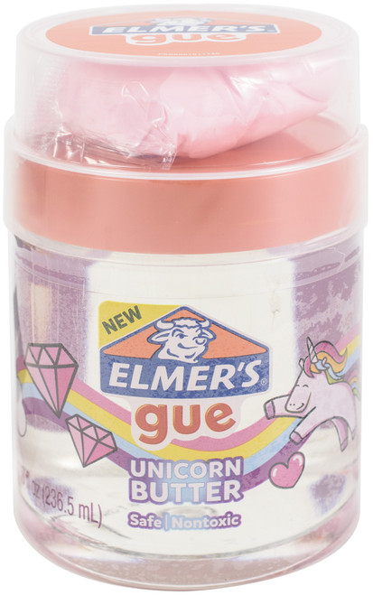 Elmer's Gue Pre-Made Slime 8oz W/Mix-Ins-Unicorn Butter E21240-94 - 026000190794