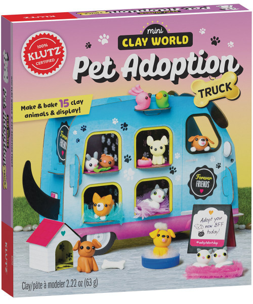 Klutz Mini Clay World Pet Adoption Truck Book Kit- - K864386