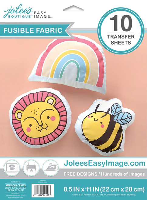 Jolee's Easy Image Fusible Cotton Transfers 8.5"X11" 10/Pkg-For Light Fabrics -56400034 - 015586021103