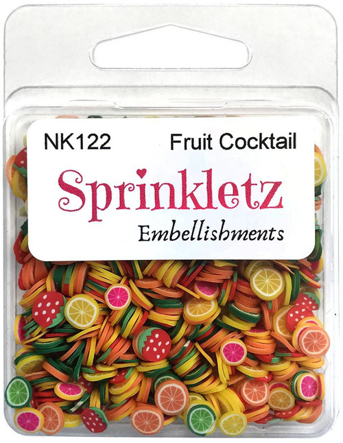 6 Pack Buttons Galore Sprinkletz Embellishments 12g-Fruit Cocktail BNK-122 - 840934091886